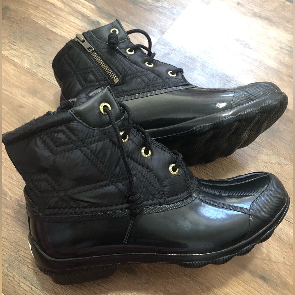 Sperry Syren waterproof Gulf Duck Boot, size 8. Black